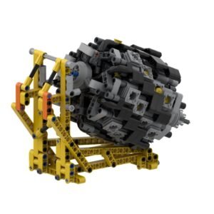 New mechanical engine 28Cylinder Rotary Radial Engine MOC building block DIY parts package R4360