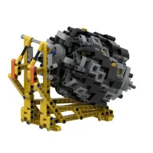 New mechanical engine 28Cylinder Rotary Radial Engine MOC building block DIY parts package R4360