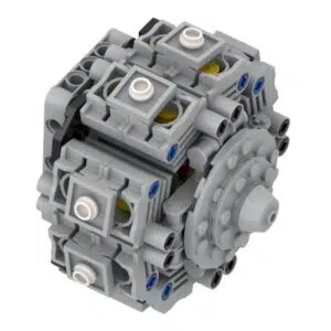 New mechanical engine 16Cylinder Rotary Radial Engine MOC building block parts package（Parts bag）