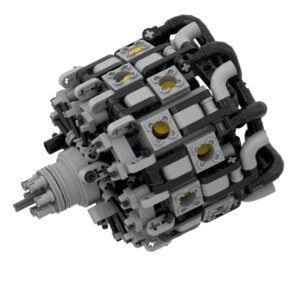 New mechanical engine 14Cylinder Rotary Radial Engine MOC building block parts package（Parts bag）