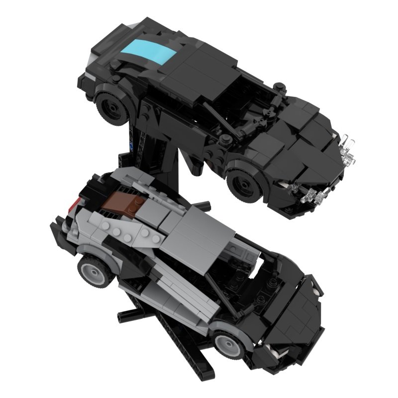 NEW Technical Speed Champions Display Stand Compatible Supercar Racing Building Blocks Model DIY Garage Bricks Toy( suitable two car) - 图片 2