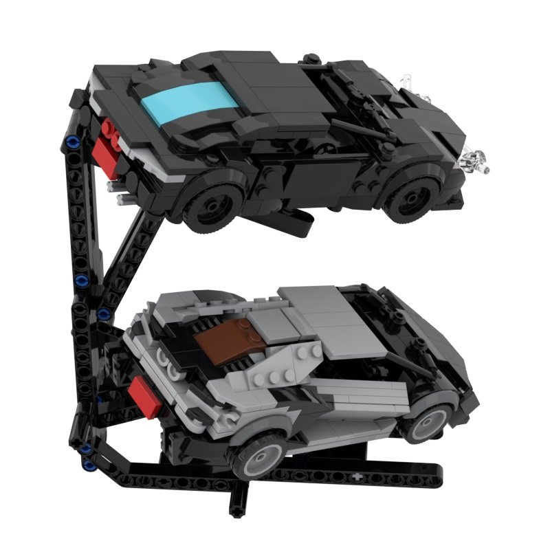 NEW Technical Speed Champions Display Stand Compatible Supercar Racing Building Blocks Model DIY Garage Bricks Toy( suitable two car) - 图片 3