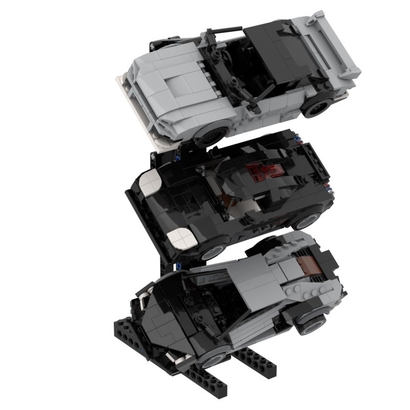 Champions Display Stand XL Compatible Supercar Racing Building Blocks Model DIY Garage Bricks Toy (suitable three cars Parts bag) - 图片 4